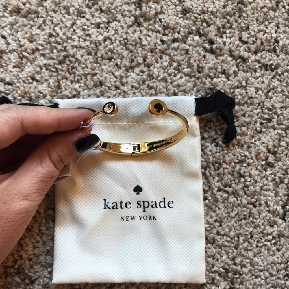 Kate Spade hinge bangle with spade